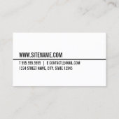 "Hallo" Stijlvol conservatief Visitekaartje (Achterkant)