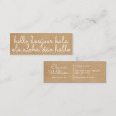 Hallo Stijlvol Internationaal Mini Visitekaartje (Voorkant / Achterkant)