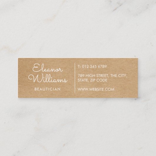 Hallo Stijlvol Internationaal Mini Visitekaartje (Achterkant)