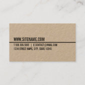 "Hallo" stijlvol, modern, minimalistisch kraftpapi Visitekaartje (Achterkant)