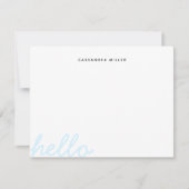 Hallo Stijlvol script Modern Minimal Personalized Notitiekaartje (Voorkant)