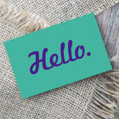 Hallo Stijlvol | Typografie Script Casual Paars Visitekaartje