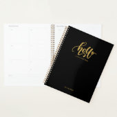 Hallo Stijlvol zwart en goud kalligrafiescript Planner (Display)