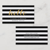 Hallo Stijlvolle gouden kalligrafie Visitekaartje (Voorkant / Achterkant)