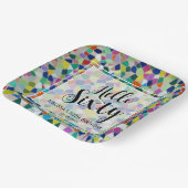 Hallo Stijlvolle kleurrijke mozaïek Papieren Bordje (Gebogen)