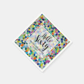 Hallo Stijlvolle kleurrijke mozaïek Servet (Hoek)