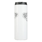 hallo stoomkoffie, speciaal aangepast voor harten thermosbeker (Achterkant)