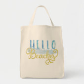 hallo stranden - Waterverf zomerCanvas tas (Voorkant)