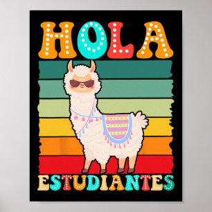 Hallo Studenten Spaans Leraar Terug naar School  Poster