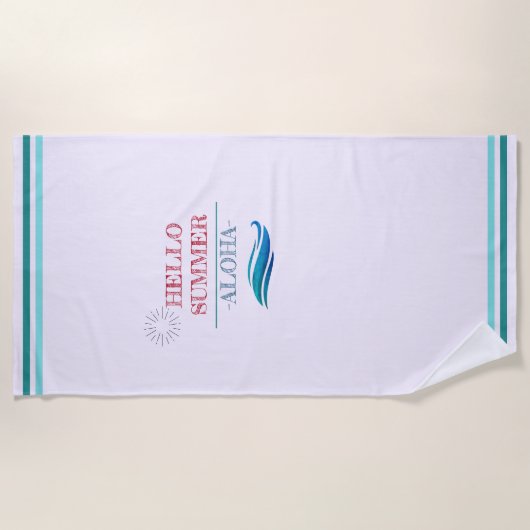 hallo "Summer Aloha" Tropische vibes Strandlaken (Voorkant)