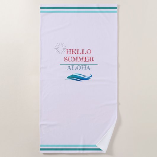 hallo "Summer Aloha" Tropische vibes Strandlaken (Voorkant)