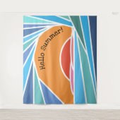 hallo Summer Barrel Wave and Sunset Wandkleed (Voorkant)