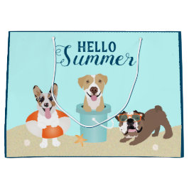 hallo Summer Beach Dogs Blue Groot Cadeauzakje