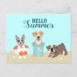 hallo Summer Beach Hogs Briefkaart
