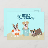 hallo Summer Beach Hogs Briefkaart (Voorkant / Achterkant)