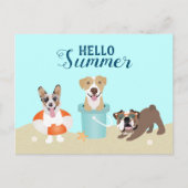 hallo Summer Beach Hogs Briefkaart (Voorkant)