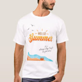 Hallo Summer Beach T-shirt (Voorkant)