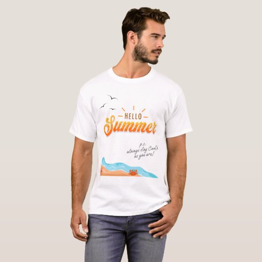 Hallo Summer Beach T-shirt (Voorkant volledig)