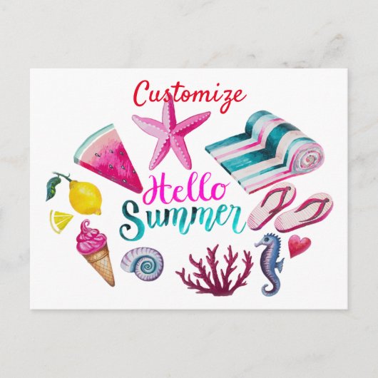 hallo Summer Beach Thunder-Cove Briefkaart (Voorkant)