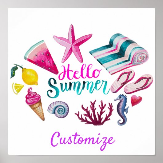 hallo Summer Beach Thunder-Cove Poster (Voorkant)
