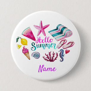 hallo Summer Beach Thunder-Cove Ronde Button 7,6 Cm