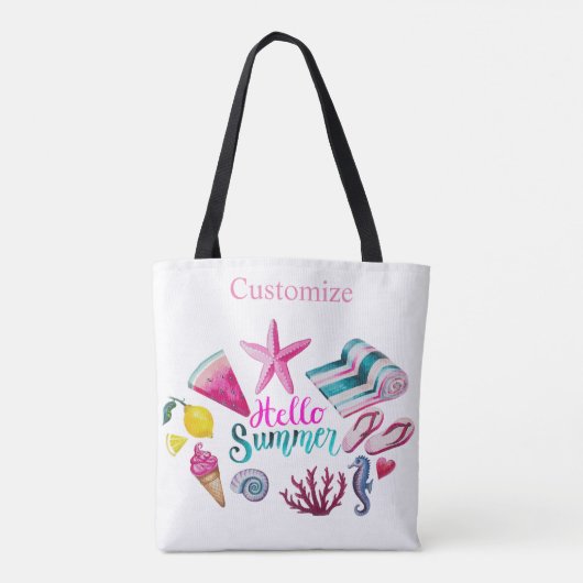 hallo Summer Beach Thunder-Cove Tote Bag (Achterkant)