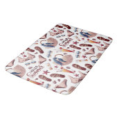 Hallo Summer Beach Vibes Fun Vakantiepatroon Badmat (Gekanteld)