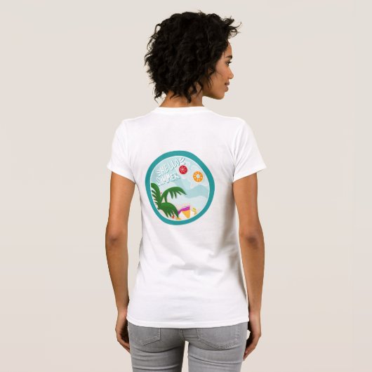 Hallo Summer Beach Vibes T-shirt (Achterkant volledig)