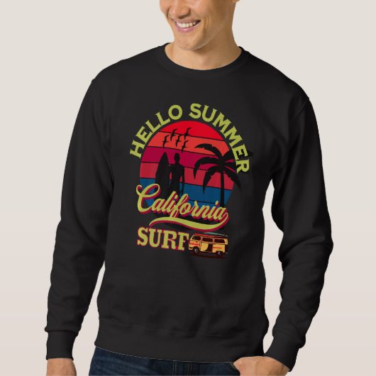 hallo Summer California Dreaming Surf Beach Trui (Voorkant)