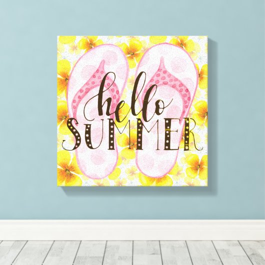hallo Summer Canvas afdrukken (Insitu (Houten vloer))