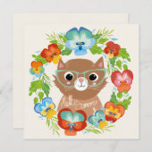 hallo Summer Cat Feestdagenkaart (Voorkant / Achterkant)