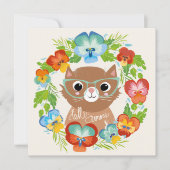 hallo Summer Cat Feestdagenkaart (Voorkant)