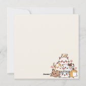 hallo Summer Cat Feestdagenkaart (Achterkant)