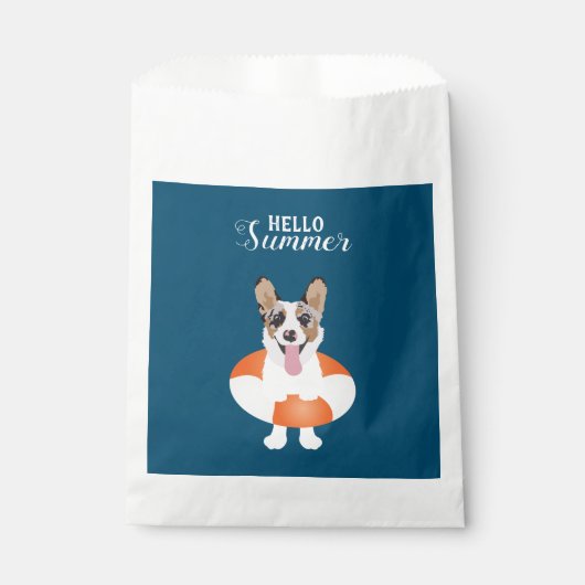 hallo Summer Corgi Beach Dog Bedankzakje (Voorkant)