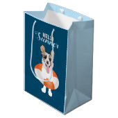 hallo Summer Corgi Beach Dog Medium Cadeauzakje (Voorkant Gekanteld)