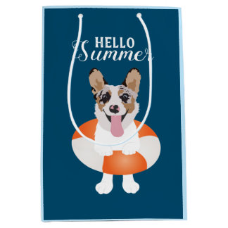 hallo Summer Corgi Beach Dog Medium Cadeauzakje