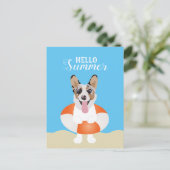 hallo Summer Corgi Beach Dogs Briefkaart (Staand voorkant)