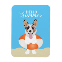 hallo Summer Corgi Beach Dogs