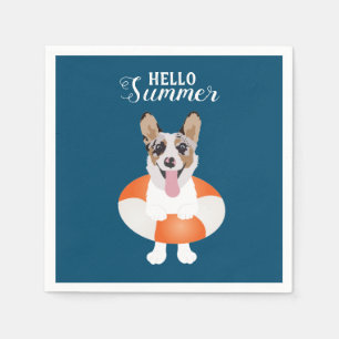 hallo Summer Corgi Beach Dogs Servet