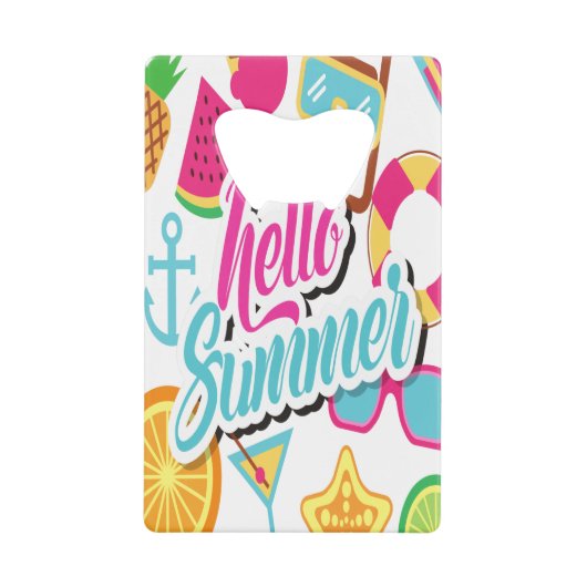 hallo Summer Credit Card Bottle Open Creditkaart Flessenopener (Voorkant)