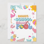 Hallo Summer Goodbye School Kaart (Achterkant)