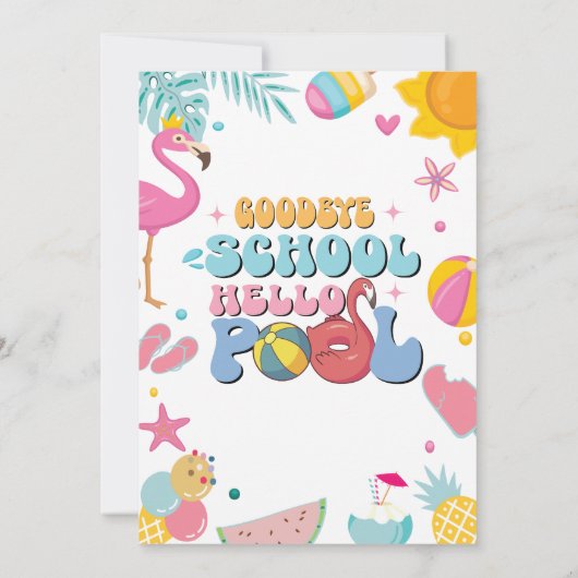 Hallo Summer Goodbye School Kaart (Achterkant)