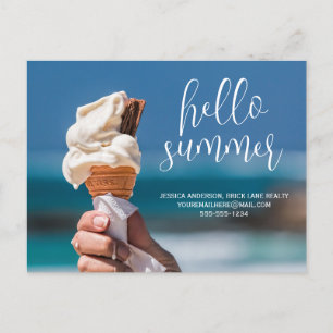hallo Summer Ice Cream Business Briefkaart