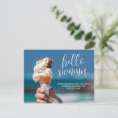hallo Summer Ice Cream Business Briefkaart (Staand voorkant)