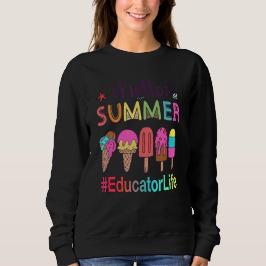 hallo Summer Ice Cream Education Life Trui (Voorkant)