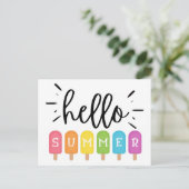 hallo Summer-Ice Cream-Popsicle Briefkaart (Staand voorkant)