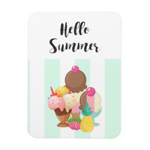 hallo Summer Ice Cream Sweet Trein Magneet