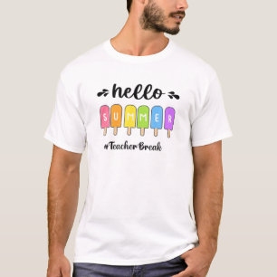 hallo Summer Ice Cream Teacher Break T-shirt