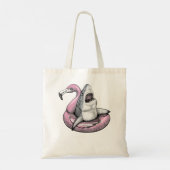 hallo Summer Matching Family Flamingo Pool Shark B Tote Bag (Achterkant)