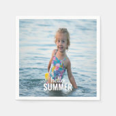 hallo Summer Photo Paper Napkin Servet (Voorkant)